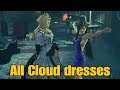 Final Fantasy 7 - How to get all Cloud dresses (black, blue, white) | Save Tifa in Wall Market