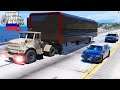 Police Escorting Military Oversize Load in GTA 5 RP