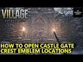 Resident Evil Village Castle Gate Puzzle Solution - Crest Emblem Locations - How to Open Castle Gate