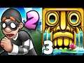 Robbery Bob 2 vs Temple Run 2 Part 3