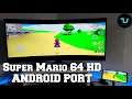 Super Mario 64 HD Ported to Android/Gamepad support! Playing on TV/Monitor with ROG 3