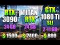 RTX 3090 24GB vs TITAN RTX 24GB vs GTX 1080 Ti SLI 2*11GB