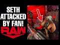 WWE FAN ATTACKS SETH ROLLINS LIVE ON WWE RAW!!! BREAKING NEWS
