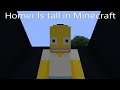 Homer is very tall in Minecraft
