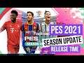 PES 2021 Season Update Release Time On Platforms
