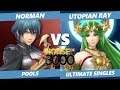 Smash Ultimate Tournament - Norman (Byleth, Cloud) Vs. Utopian Ray (Palutena) SSBU Xeno 199 Pools