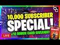 🔴 10,000 SUBSCRIBER SPECIAL | Giving away 10 ROBUX CARDS! + MORE! | Roblox Livestream 🔴