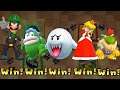 Mario Party 9 Step It Up - Mr Luigi vs Peach vs King Boo vs Bowser .Jr #MarioGame
