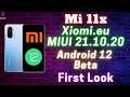 Mi 11x Official Android 12 Xiaomi.eu 21.10.20 | Smooth UI & Amazing Benchmarks | Redmi K40/Poco f3