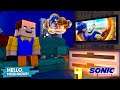 Minecraft Hello Neighbour - THE NEIGHBOUR IS THE FIRST TO SEE THE NEW SONIC MOVIE!!