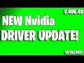 NEW NVIDIA GPU DRIVERS UPDATE Version 496.49  10/26/2021