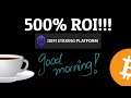 500% ROI with Defi Staking Program now on the CryptoCoffee Morning show!