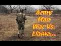 Army Man Wars...  Green Vs. Brown & a rock!