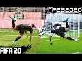 FIFA 20 vs. PES 2020: Fancy Finishing (Scorpion Kick, Bicycle Kick, Rabona & More) 4K