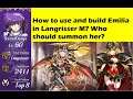 How to use and build Emilia in Langrisser M? Who should summon her?