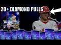GREATEST MLB PACK OPENING EVER! 20+ DIAMONDS! MLB THE SHOW 20 STREAM HIGHLIGHTS!