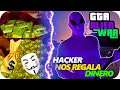 GTA 5 ONLINE 👽 HACKER NOS REGALA DINERO 💸 ALIENS VERDES VS MORADOS GAMEPLAY 3