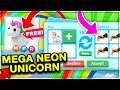 WHAT PEOPLE TRADE FOR *MEGA NEON* UNICORN! Adopt Me Trading (Roblox)