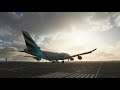 Emirates SkyCargo 747-8F landing at Dubai Sunset - MSFS 2020