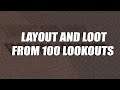 Layout and Loot from 100 Lookout Maps