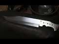 Forging a new and improved ultra bowie knife, part 1, forging the blade.