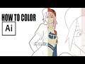 How To Color Anime Step By Step - Adobe Illustrator