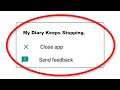 How To Fix My Diary Keeps Stopping Error Android & Ios - Fix My Diary App Not Open Problem