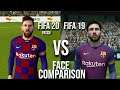 FIFA 20 Vs FIFA 19 PS3 Face Comparison Barcelona