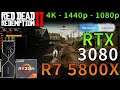 Red Dead Redemption 2 | RTX 3080 | Ryzen 7 5800X | 4K - 1440p - 1080p | Ultra & HUB Settings