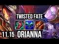TWISTED FATE vs ORIANNA (MID) | 9/0/7, 800+ games, 1.4M mastery, Legendary | EUW Master | v11.15