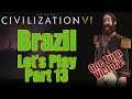 Civ 6 Let's Play - One Turn Victory! - Brazil (Deity) - Part 13