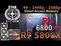 Star Citizen | RX 6800 XT | Ryzen 7 5800X OC | SAM | 4K - 1440p - 1080p | Maximum Settings