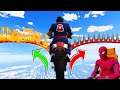 SPIDER MAN NA CORRIDA TROLL COM SUPERMOTOS? | GTA V ON LINE PS5 GAMEPLAY