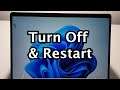How to Turn OFF & Restart Windows 11 (Microsoft Surface Pro 8)