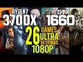 Ryzen 7 3700x + GTX 1660Ti in 26 games ultra settings 1080p benchmarks!
