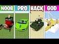 Minecraft Battle: FAMILY CAR CHALLENGE! NOOB vs PRO vs HACKER vs GOD in Minecraft Animation