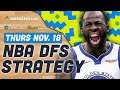 NBA DFS Strategy 11/18/21 | Draftkings & FanDuel NBA Picks