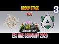 NIP vs ALLIANCE Game 3 | Bo3 | Group Stage ESL ONE Germany 2020 | DOTA 2 LIVE