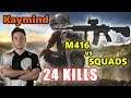Kaymind - 24 KILLS - M416 vs SQUADS - PUBG