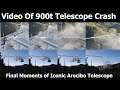 Analyzing Video Footage Of Collapse of Massive Arecibo Telescope