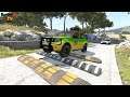 Cars vs Massive Speed Bumps and Rescue a stuck car #1 - BeamNG.drive | BeamNG-Cars TV