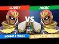 SSC 2019 SSBU -  Cuddy (Captain Falcon) VS  NickC (Captian Falcon) Smash Ultimate Round 1 Pools