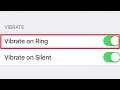 Enable And Disable | Vibrate on Ring Settings in iPhone