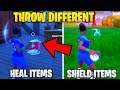 Throw different shield items or healing items - BRUTUS' BRIEFING CHALLENGE FORTNITE