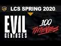 EG vs 100 - LCS 2020 Spring Split Week 1 Day 3 - Evil Geniuses vs 100 Thieves