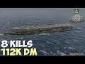 World of WarShips | Ryūjō | 8 KILLS | 112K Damage - Replay Gameplay 1080p 60 fps