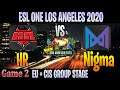 HR vs Nigma Game 2 | Bo3 | Group Stage EU + CIS ESL ONE LOS ANGELES | DOTA 2 LIVE