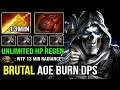 WTF 13Min Radiance AoE Burn DPS with Unlimited HP Regen Solo Mid Carry Necrophos Dota 2