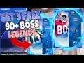 BEST METHOD TO GET 5 FREE 90+ BOSS LEGEND PLAYERS! EASILY MAKE 500K-1.5 MILLION COINS! | MADDEN 21