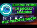 How to REFUND items bought from the item shop in Rocket League!!